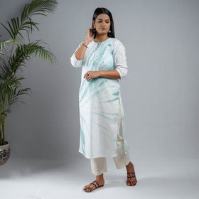 Buy Shibori Tie-Dye Mul Cotton Long Kurta Online at iTokri.com