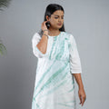 Buy Shibori Tie-Dye Mul Cotton Long Kurta Online at iTokri.com