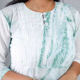 Buy Shibori Tie-Dye Mul Cotton Long Kurta Online at iTokri.com