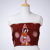 Maroon - Hand Batik Printing Cotton Blouse Piece