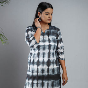 Buy Shibori Tie-Dye Mul Cotton Long Kurti for Women