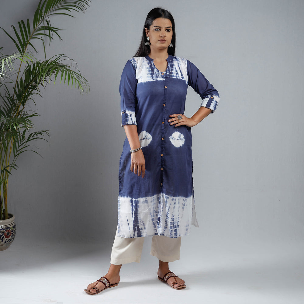 shibori tie-dye kurta