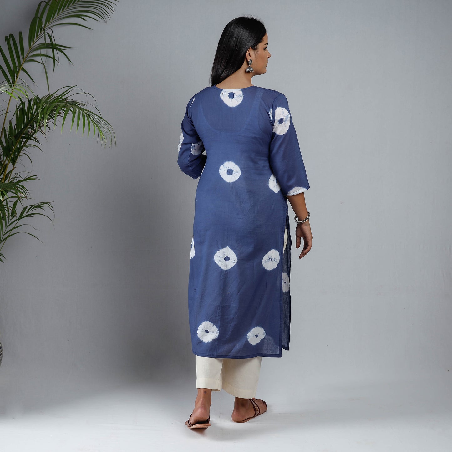 Shibori Tie-Dye Mul Cotton Kurta