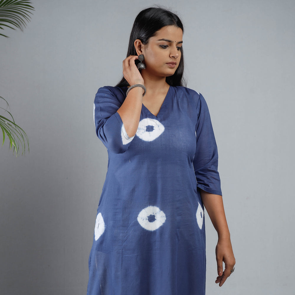 Shibori Tie-Dye Mul Cotton Kurta