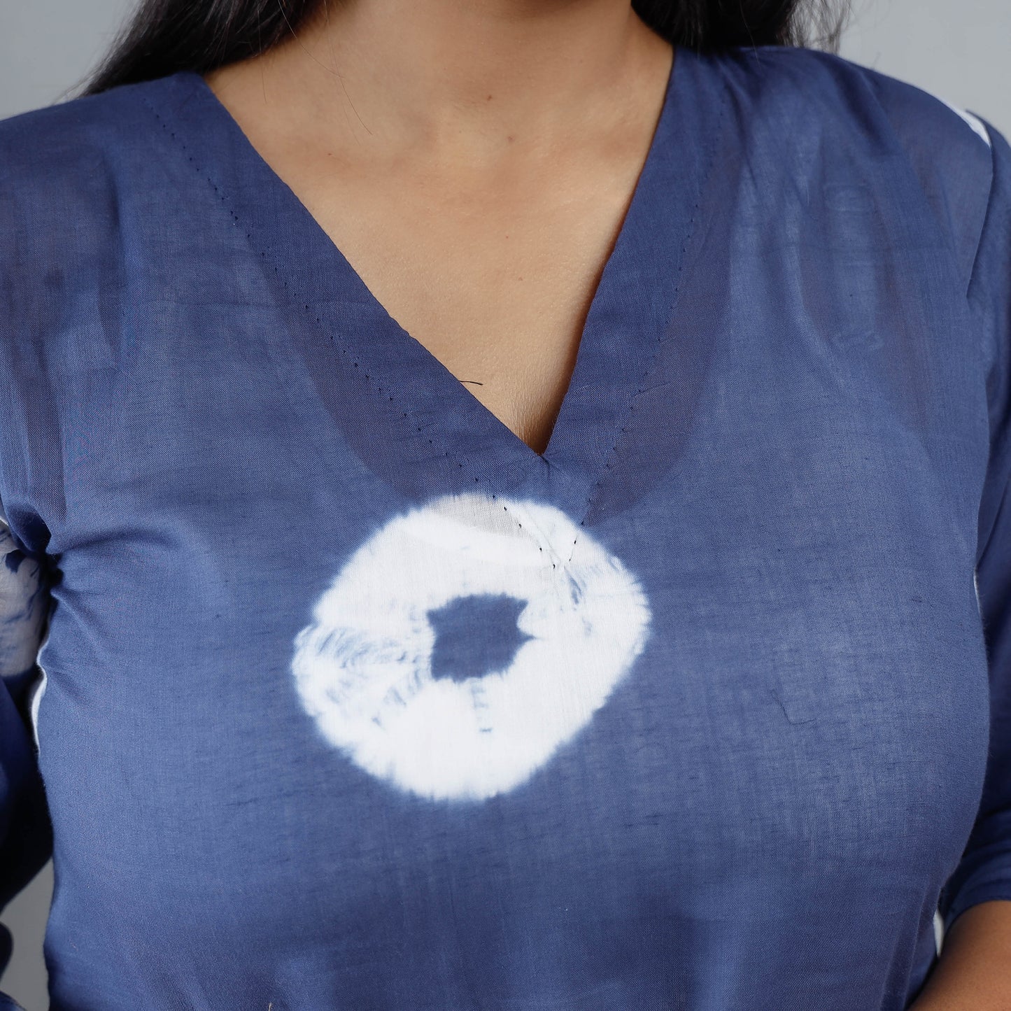 Shibori Tie-Dye Mul Cotton Kurta