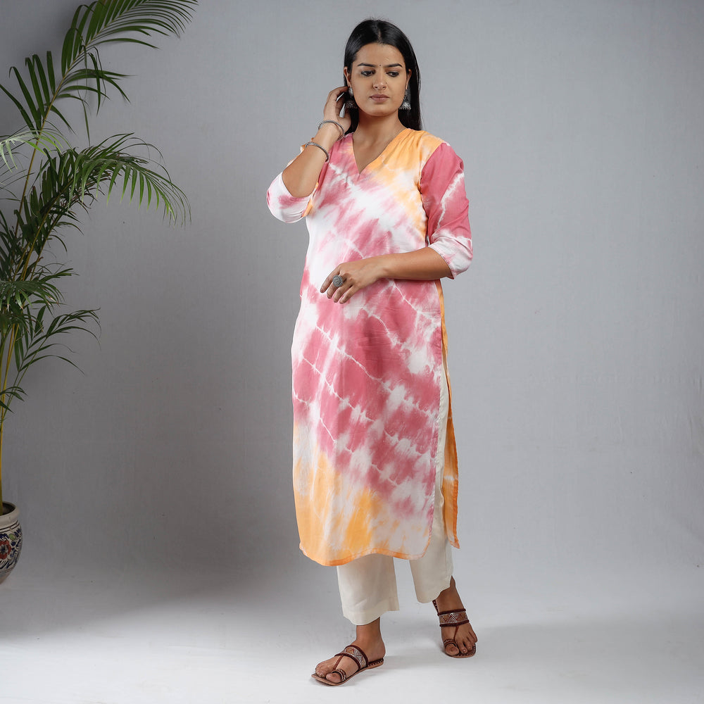 shibori tie-dye kurta