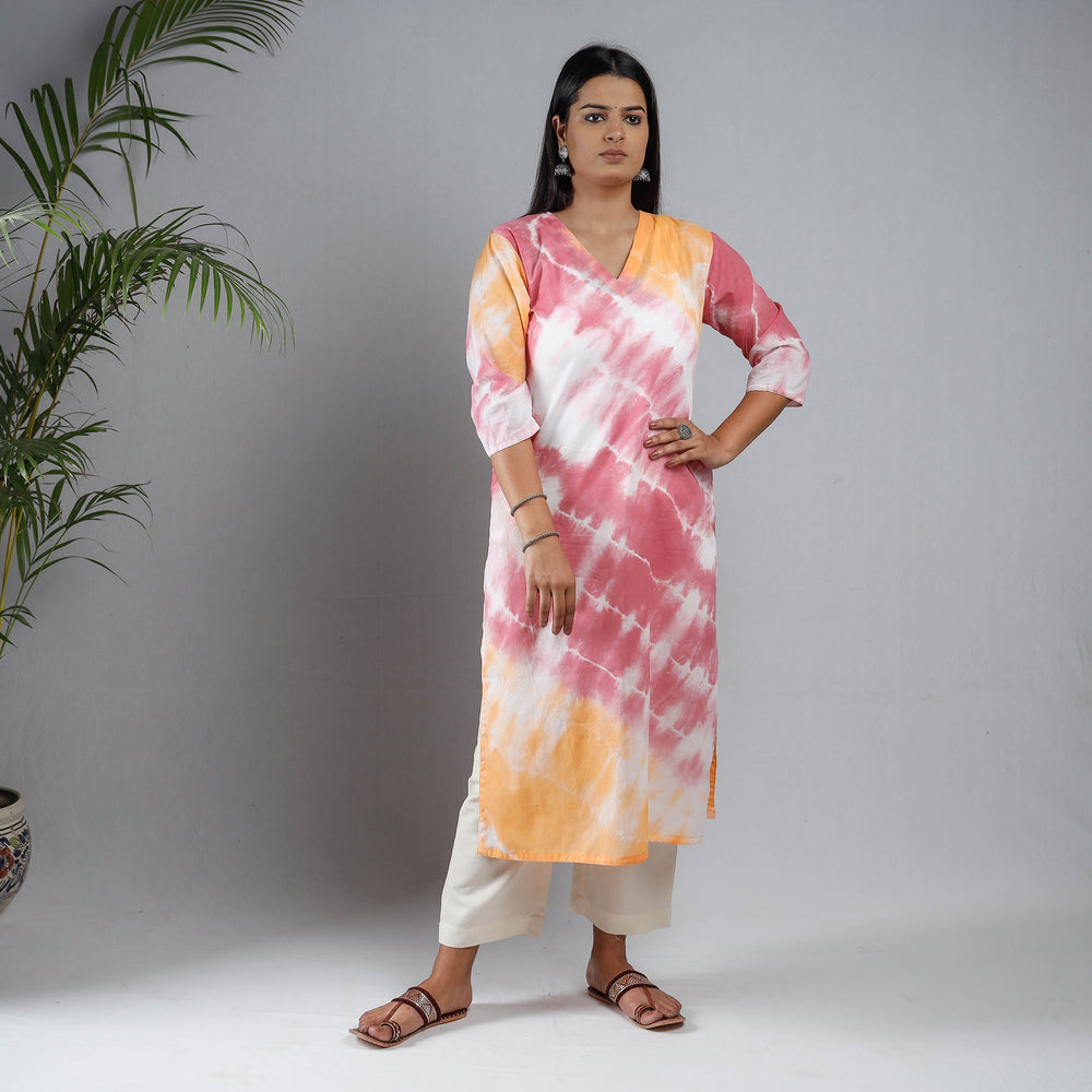 shibori tie-dye kurta