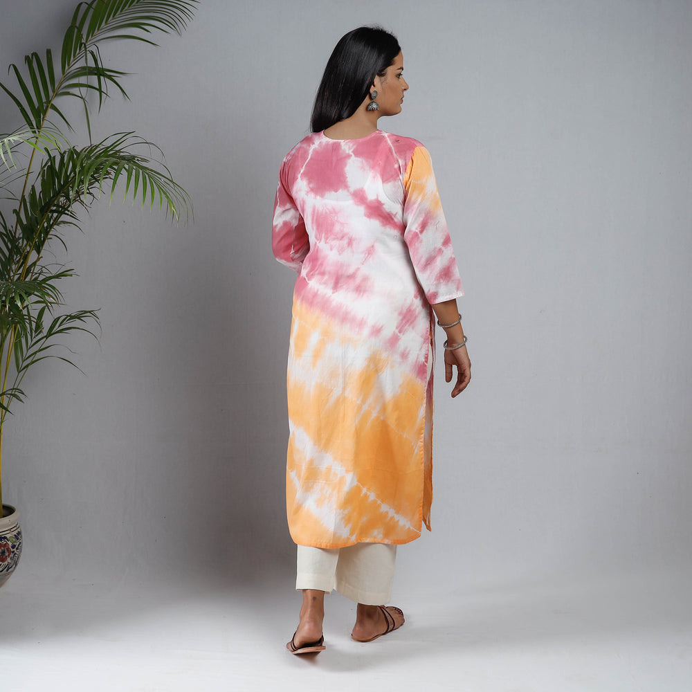 shibori tie-dye kurta