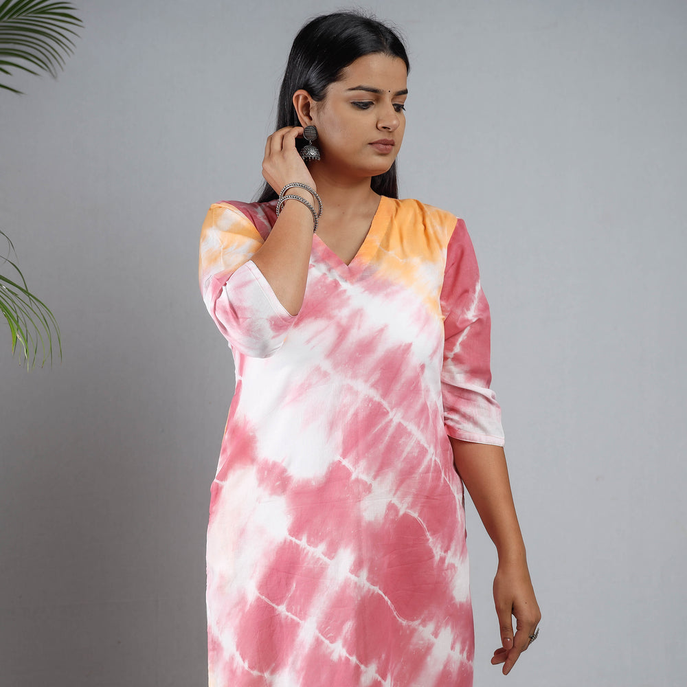 shibori tie-dye kurta