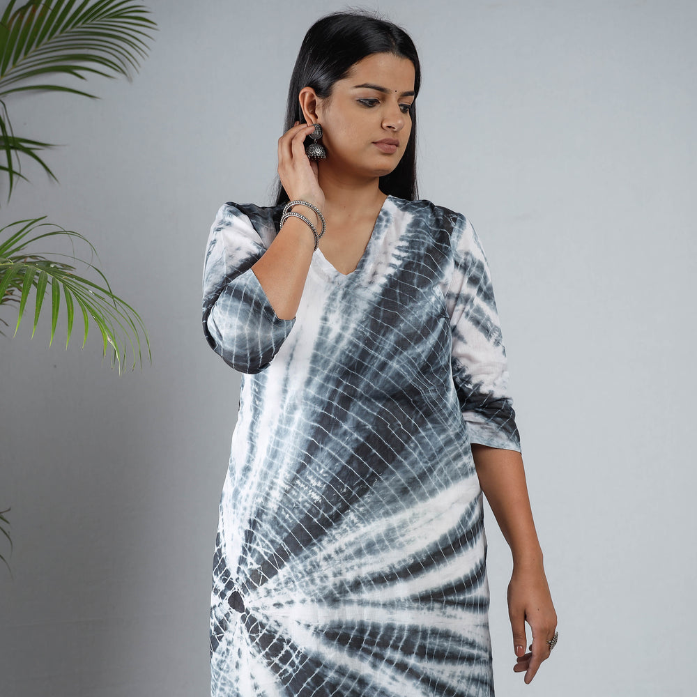 shibori tie-dye kurta