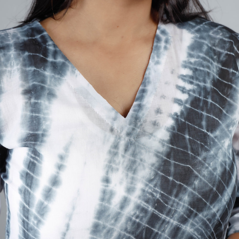 shibori tie-dye kurta