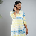 Buy Shibori Tie-Dye Mul Cotton Long Kurta Online at iTokri.com