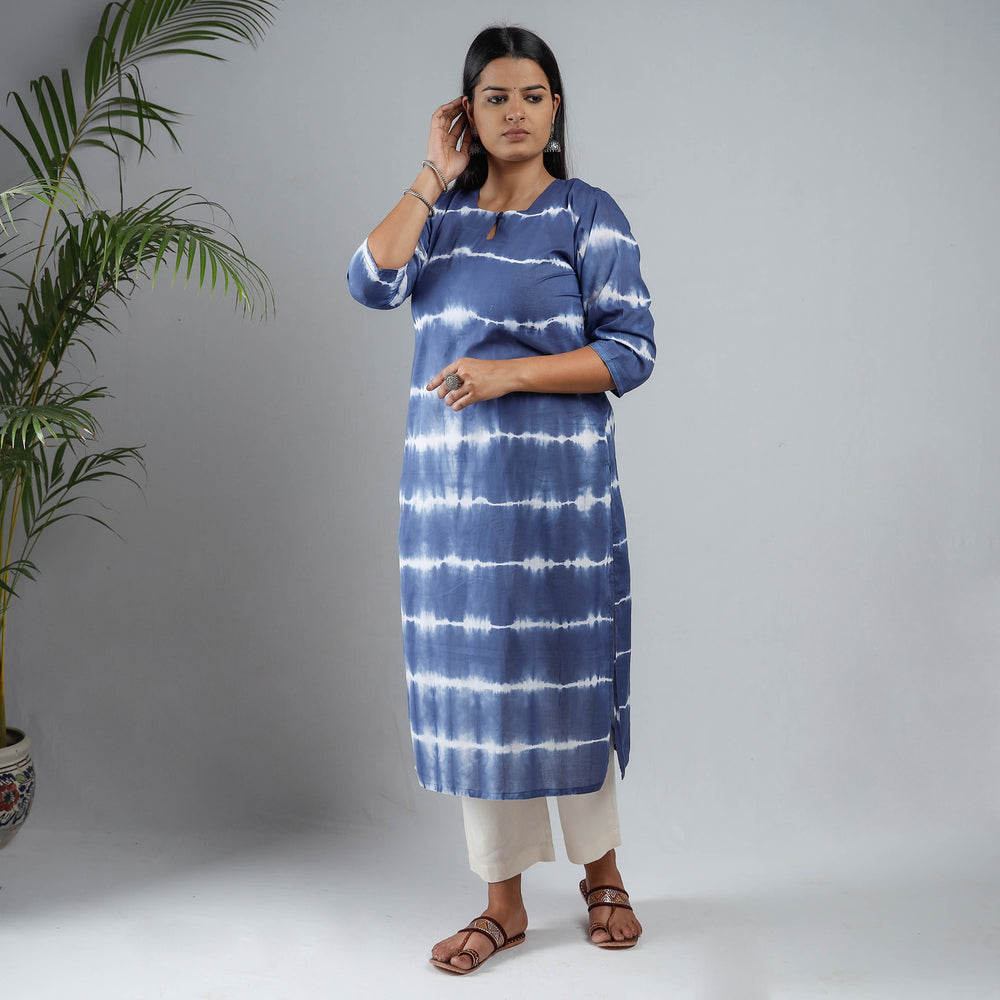 shibori tie-dye kurta