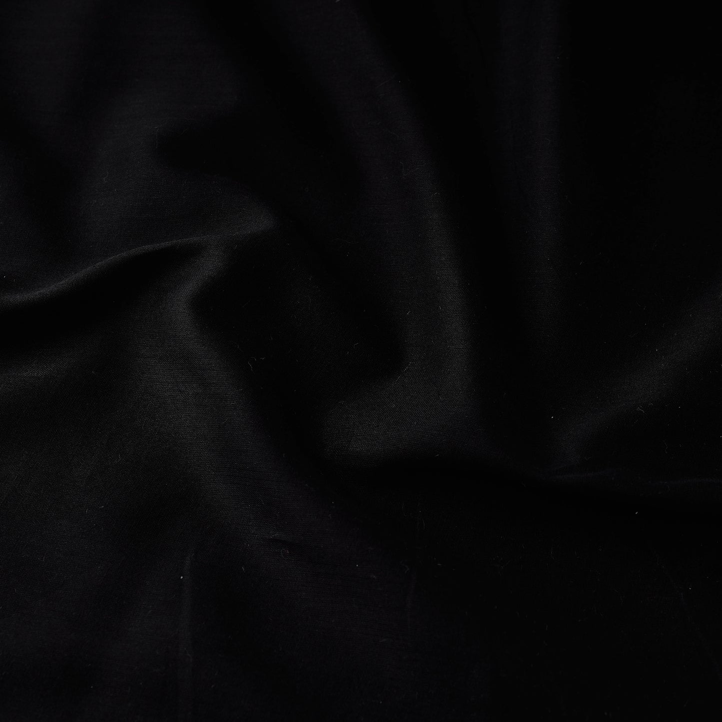 Black - Prewashed Plain Dyed Cotton Fabric 04