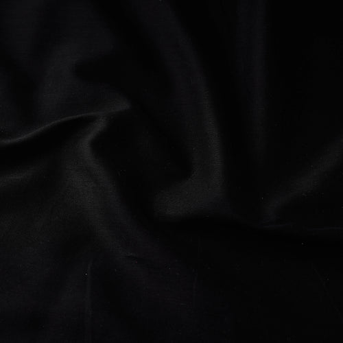 Black - Prewashed Plain Dyed Cotton Fabric 04