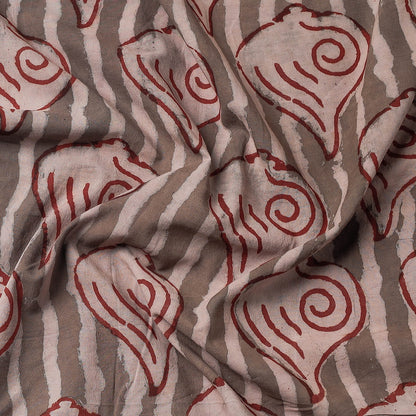 Brown - Bindaas Block Art Printed Cotton Precut Fabric