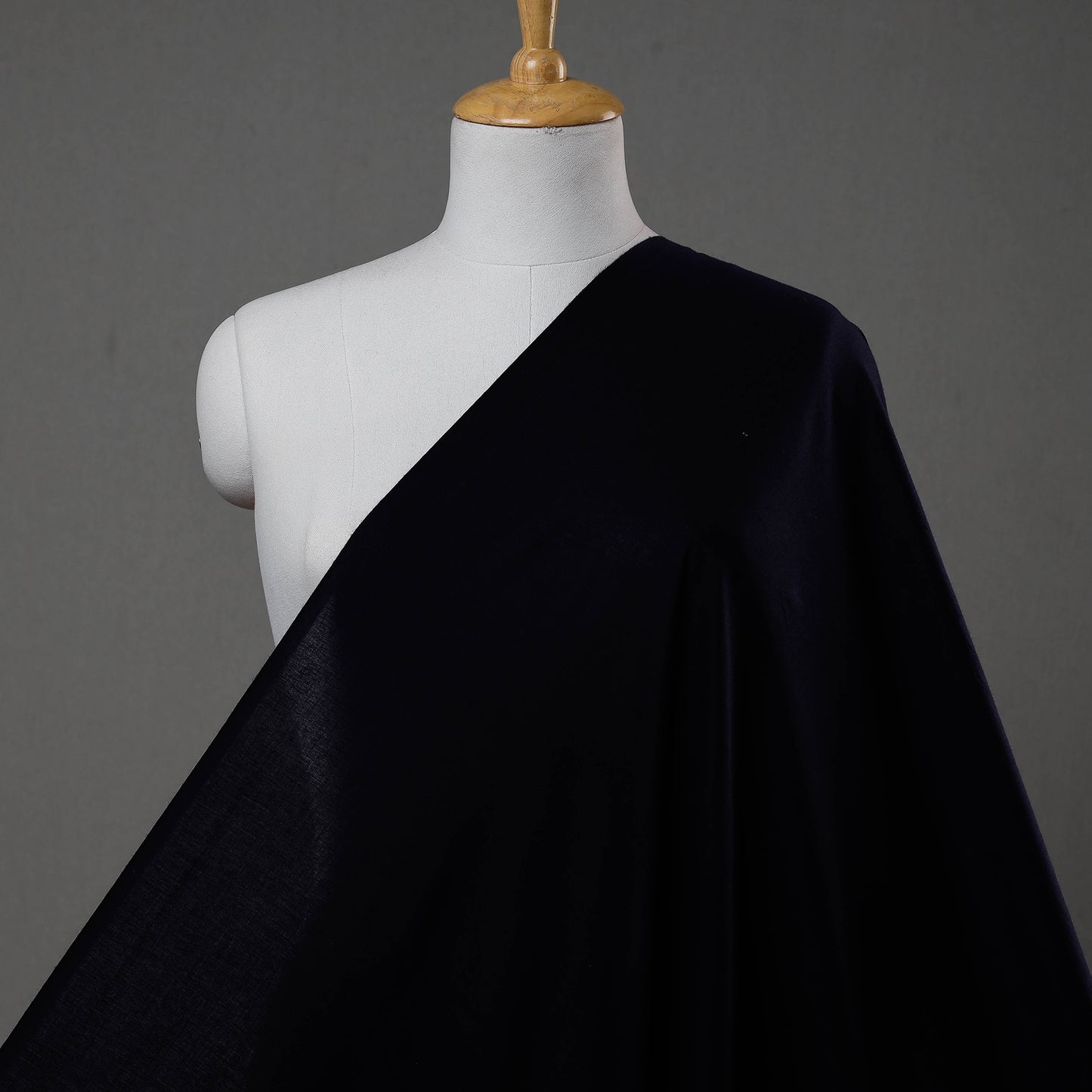 Black - Pre Washed Plain Dyed Cotton Fabric