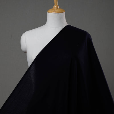 Black - Pre Washed Plain Dyed Cotton Fabric