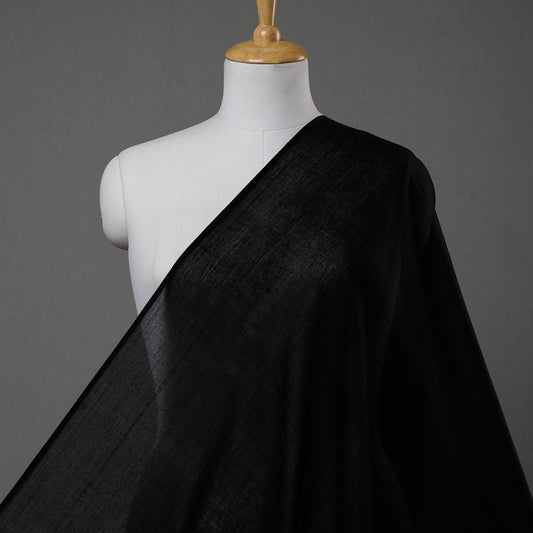 Black - Prewashed Plain Dyed Cotton Fabric 04