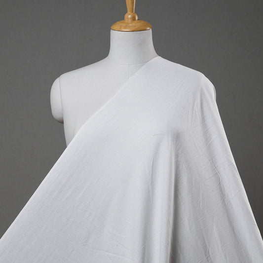White - Pre Washed Plain Dyed Flex Cotton Fabric