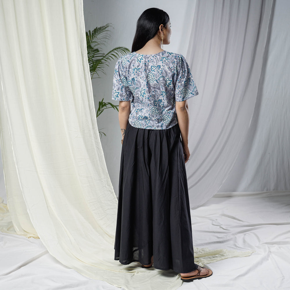 Sanganeri Hand Block Prints Crop Top