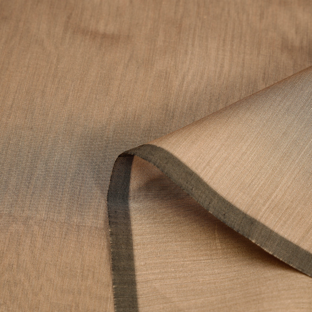 Brown - Maheshwari Silk Cotton Pure Handloom Fabric