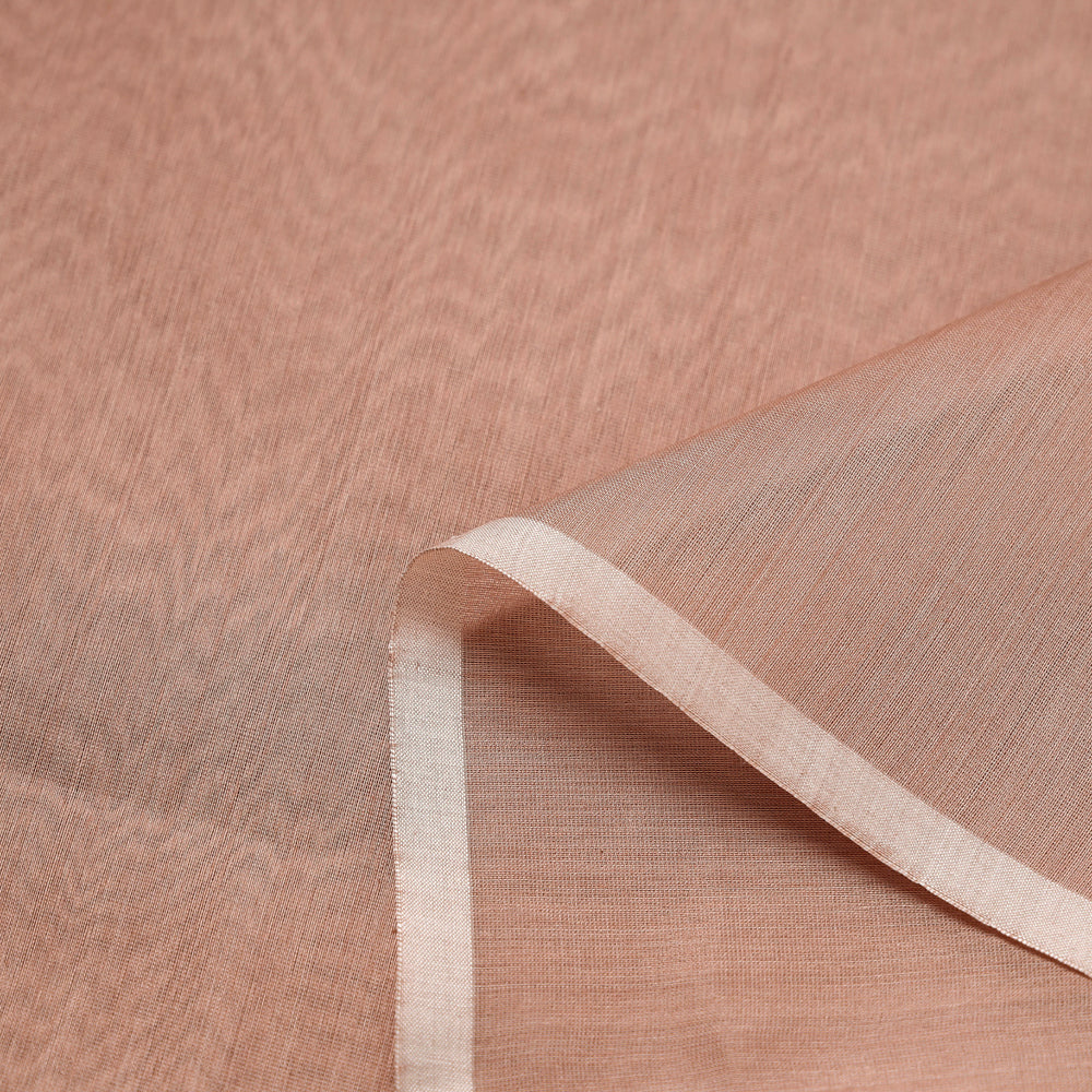 Beige - Sunset Beach Maheshwari Silk Cotton Pure Handloom Fabric