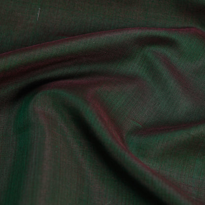 Green Pink - Maheshwari Silk Cotton Pure Handloom Fabric