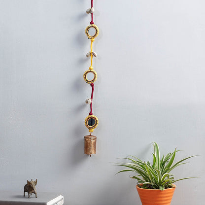 Patwa Thread & Mirror Work Hanging with Bell