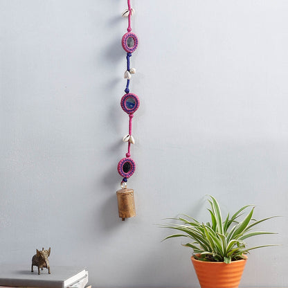 Patwa Thread & Mirror Work Hanging with Bell