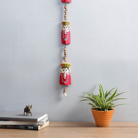  Ganesha - Traditional Burdwan Wood Craft Handpainted Hanging 58 