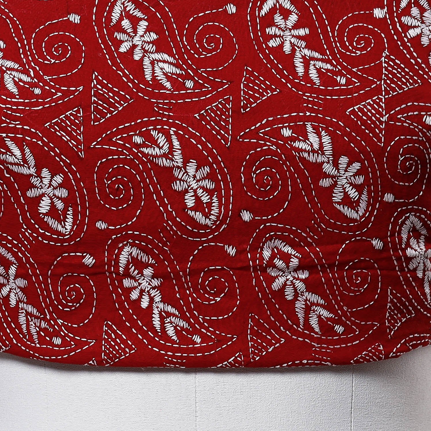 Buy Bengal Kantha Embroidery Handloom Cotton Blouse Piece Online l iTokri.com