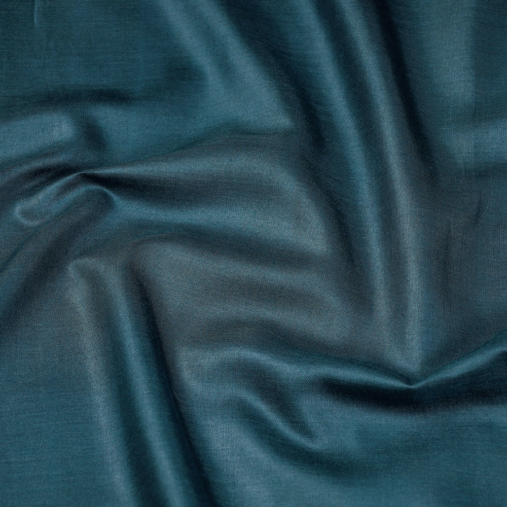 Blue - Bottle Green - Vidarbha Tussar Silk Cotton Handloom Fabric