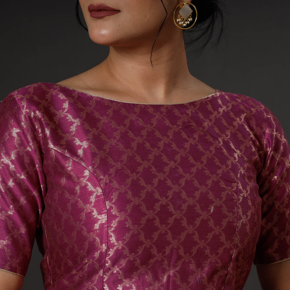 banarsi silk stotched blouse 