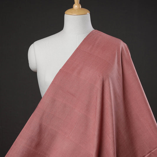 Salmon Pink - Vidarbha Tussar Silk Cotton Handloom Fabric