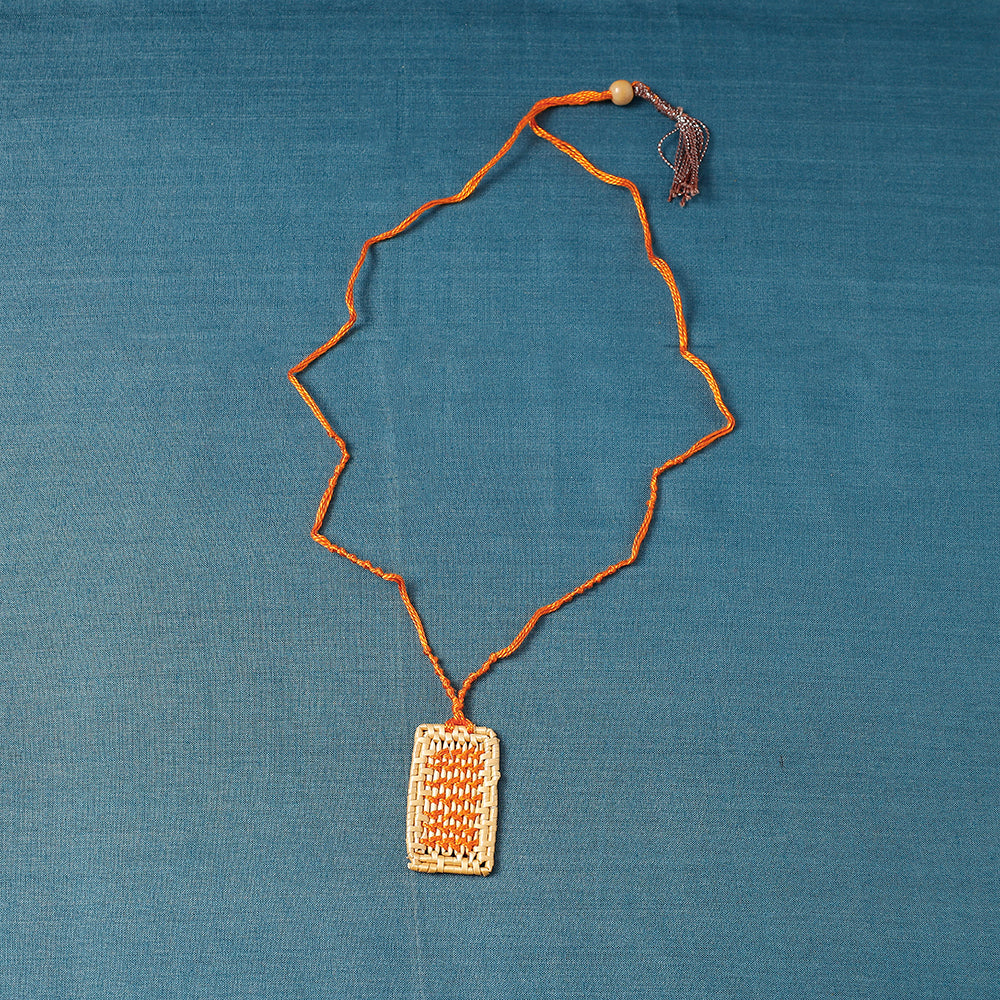 Hand Braided Natural Sikki Grass Necklace
