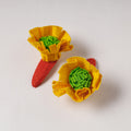  Flower - Handmade Felt Work Tik-Tak Hair Clips (Set of 2) 