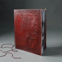 Embossed Leather Cover Handmade Paper Photo Album 