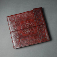 Embossed Leather Cover Handmade Paper Photo Album (9 x 10 in)