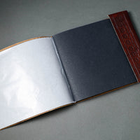 Embossed Leather Cover Handmade Paper Photo Album (9 x 10 in)