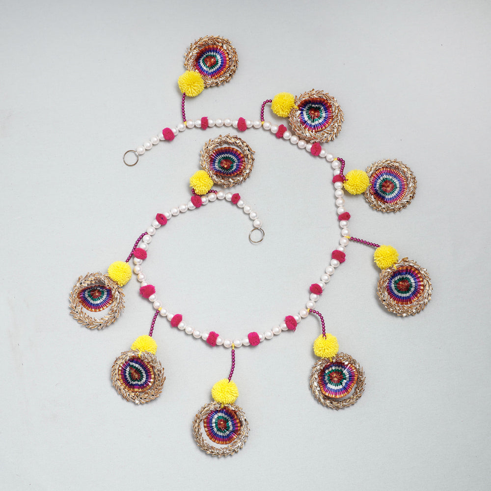 Handmade Beadwork & Gota Bangle Pom Pom Toran