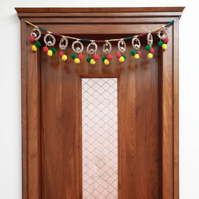  Handmade Mirror & Beadwork Pom Pom Toran 