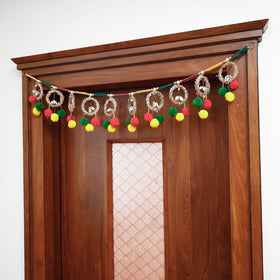  Handmade Mirror & Beadwork Pom Pom Toran 