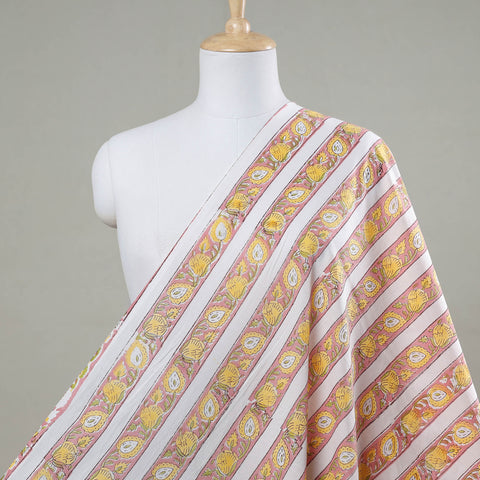  Sanganeri Block Print Fabric - Floral Rajasthani