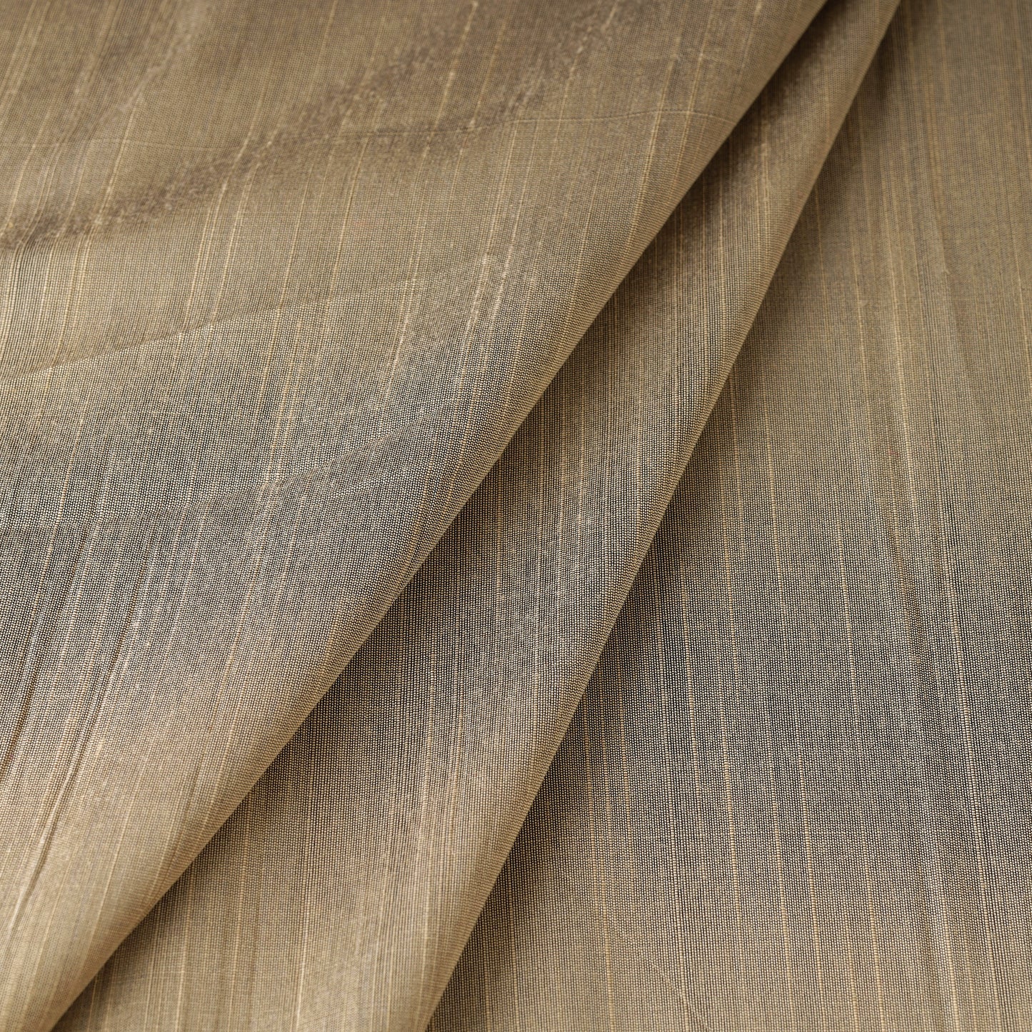 Beige - Plain Slub Silk Fabric