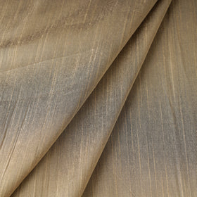 Beige - Plain Slub Silk Fabric