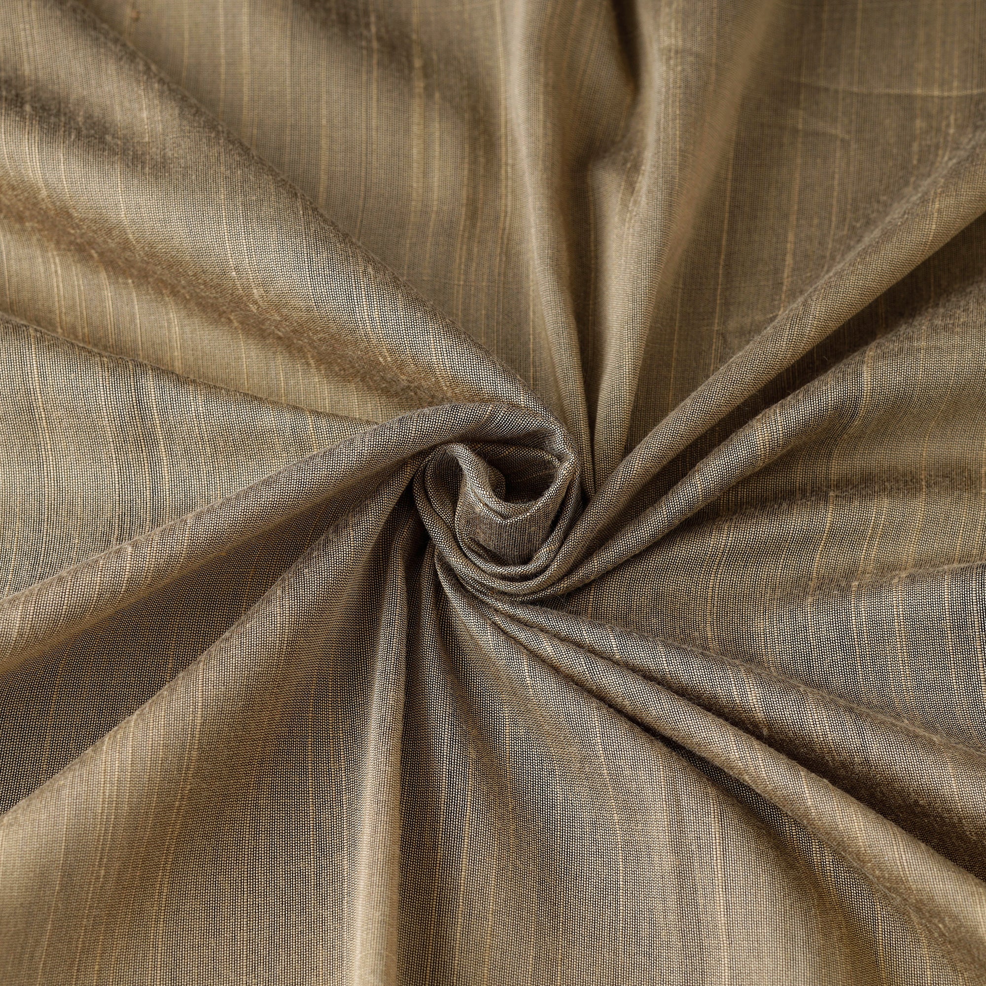 Beige - Plain Slub Silk Fabric