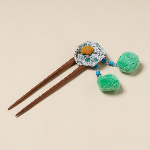  Handmade Gulmohar Flower Wooden Juda Stick 