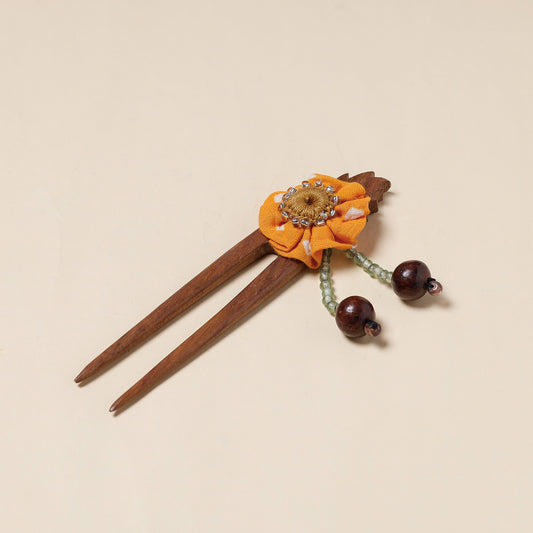 Handmade Gulmohar Flower Wooden Juda Stick