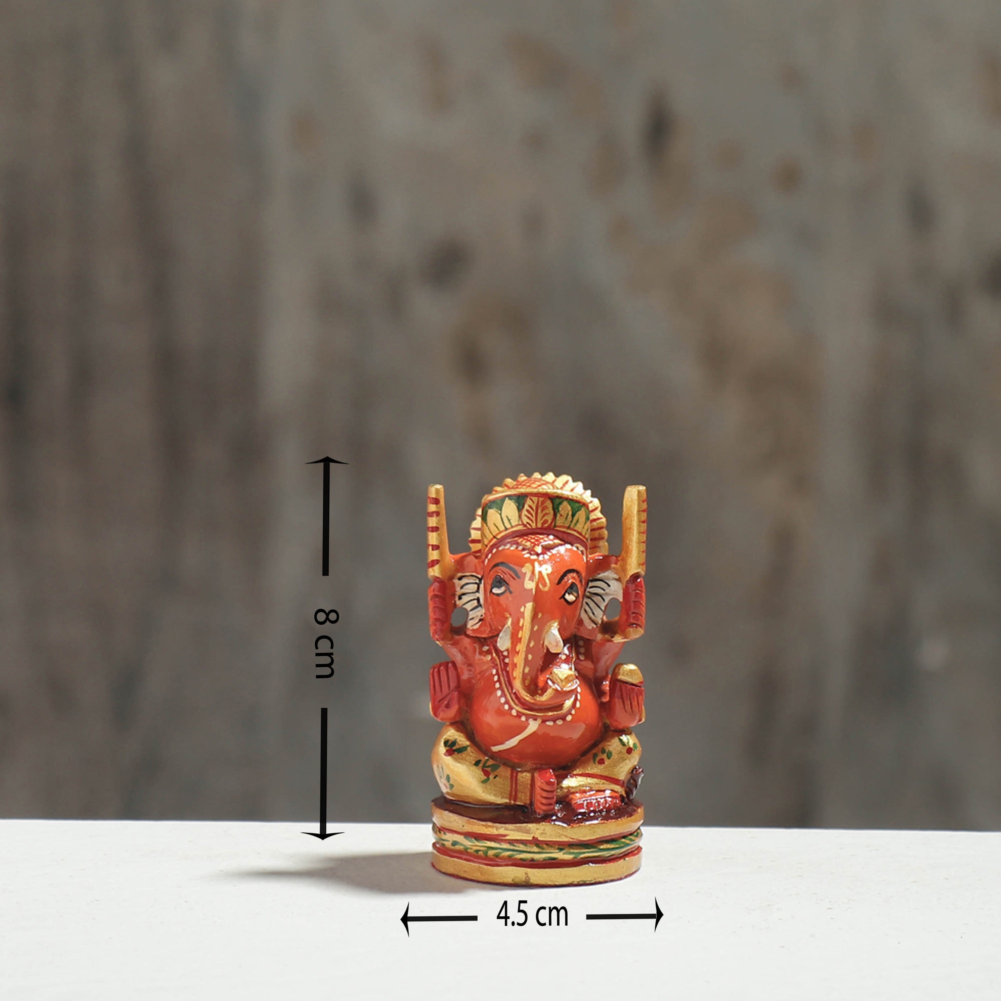  Handcarved Kadam Wood Handpainted Sculpture 